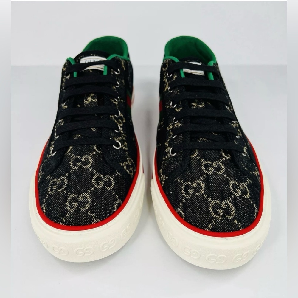 Gucci Tennis 1977 GG Supreme Jacquard Sylvie Sneakers G 13.5 - US 14 - EU 47.5 - Picture 5 of 11